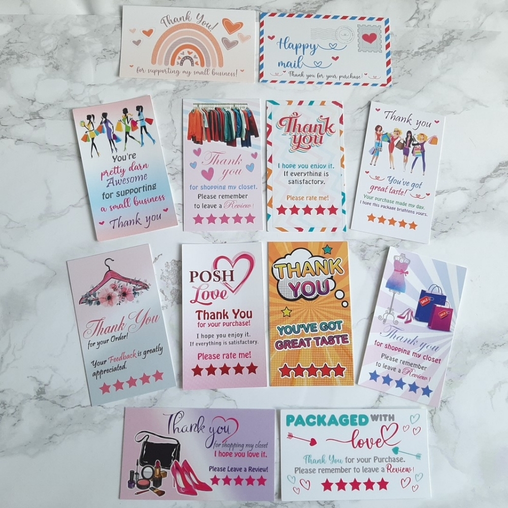 ♥️ 5x25 / 50 Thank you Cards